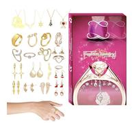 Christmas Advent Jewellery | 24 Days Necklace Jewellery - Calendar Countdown Countdown Elegant Bracelet - For Women Moms Student Lovers Gift Party Family Activity