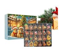 Christmas 'Advent of Capibara - 24 Days Capibara Toy 3D Decoration | Animal Countdown Calendar | for Home, Desk, Bookcase, TV Cabinet, Fireplace Shelf