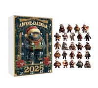 Christmas Advent Ornament 2025-2D Acrylic Monkey Decorations | 24 Days Monkey Ornament Countdown Calendar - For Home Holiday Christmas Tree Wall Window Door Holiday Party