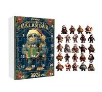 Christmas Advent Ornament - 24 Piece Holiday Countdown Set Hanging with Mini Tree Decorations, Includes Numbered Bags and Lanyard, Wooden Ornaments R