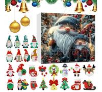 Christmas Advent Pendants - 24 Days Festive 3D Ornament Set | Countdown to Christmas, Holiday Decorative Accessories for Home, Office, School or Window Displays, 12.61x11.43x1.38in