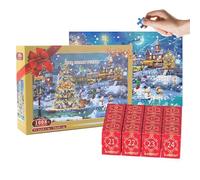 Christmas Advent Puzzle - Interactive Game - 24 Days Christmas Countdown Calendar Puzzle,for Early Education, Winter Festival, Stocking Stuffers, Family Gathering, Students,