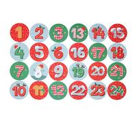 Christmas Advent Stickers 1-24 Snowy Numbers Countdown Calendar DIY Crafts - DIY Toppers - By Love Kates - Festive Contemporary Design, Advent Craft Projects, Personalised Advents, Snowman, Foiling