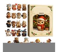 Christmas Advent Toy 2025,2D Flat Acrylic Animal-Theme Ornament - 24 Days Owl Ornament Countdown Calendar,for Women Boys Girls Youth Teens Wife Husband Son Daughter Family Friends