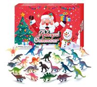 Christmas Advent Toy 2025,Glow-In-The-Dark Dinosaur Miniature Doll Countdown Calendar for Child | Adorable Home Decoration for Desk Shelf Bedroom Living Room
