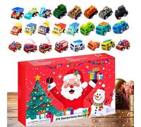 Christmas Advent Toy Calendar - Construction Vehicles Calendar Advent 2025 | Collectible Vehicle Toys for Holiday Birthday Festival Family Fun Classroom Daycare Party