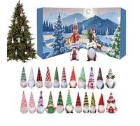 Christmas Advent Toys | 24 Days Countdown Calendar Gnomes Figurines Kit,Festive Home Decor Doll for Family Men Women Teens Kids Children Teenagers
