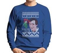 Christmas Alan Partridge Kiss My Face Mistletoe Knit Men's Sweatshirt