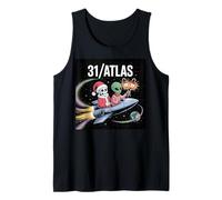 Christmas Alien UFO 31 Atlas 11 2025 Skeleton Space Funny Tank Top