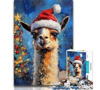 Christmas Alpaca 1000 Piece Jigsaw Puzzles for Adults & Teens,Help The Brain Exercise Addictive Toys to Cultivate Patience A Work of Art (75x50cm)