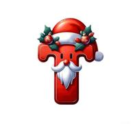 Christmas Alphabet Ornaments Personalised Letter Decorations Red Acrylic A-Z Pendants with Hanging Loops for Tree Wreaths Garland Table Settings Family Craft DIY 8cm(T)