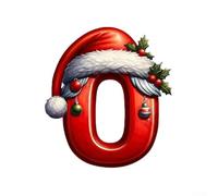 Christmas Alphabet Ornaments Personalised Letter Decorations Red Acrylic A-Z Pendants with Hanging Loops for Tree Wreaths Garland Table Settings Family Craft DIY 8cm(O)