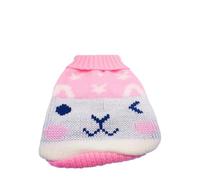 Christmas and fresh Year Pet Sweater with Retro Reindeer and Heart Pattern - Soft, comfortable, warm, and stylish clothing(Pink,XL)