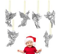 Christmas Angel, 6 Pieces Gold or Silver Christmas Party Pendant | DECORS PENDANT FOR INNER PAMP