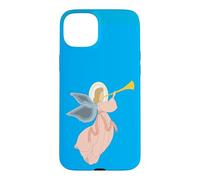 Christmas Angel Blowing Trumpet Nativity Heavenly Art Case for iPhone 15 Plus