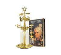 Christmas Angel Chimes with Candles - Santa, Brass.