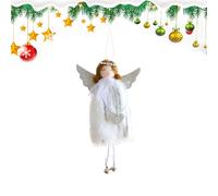 Christmas Angel Doll - Christmas Plush Ornaments | with Bell Wing Girl Doll Pendant for Holiday Youth Child Nursery Garden Tree Backyard Front Door Wall Ceiling Wedding