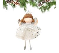 Christmas Angel Doll - Handmade Embroidered Ornament with Crown - Bubble Girl Decorative Pendant for Christmas parrty Favors Holiday Decorations