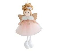 Christmas Angel Doll Pendant - Holiday Tree Hanging Ornament, Cute Fabric Decoration | Fabric Angel Figure for Christmas Tree Living Room Bedroom Display with White Grey Colorful Design