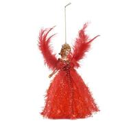 Christmas Angel Hanging Pendants Ornament, Angels Tree Pendant, Victorian Feathers Angel Christmas Tree Decoration, Wing Long Skirt Angels Doll Pendant For Holiday Birthday Party Wedding Decor