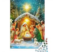Christmas Angel Nativity 1000 Pieces Jigsaw Puzzles For Adults Challenging Game Stress Relieving Entertainment Cultivate The Spirit of Teamwork For Adults Gifts 1000pcs (75x50cm)
