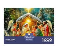 Christmas Angel Nativity 1000 Pieces Jigsaw Puzzles For Adults Educational Games Stress Relieving Entertainment Exercise The Memory of The Brain for Adults And Kids, Age 12 Years Up 70x50cm/1000pcs