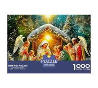 Christmas Angel Nativity 1000 Pieces Jigsaw Puzzles For Adults Family Challenge Toys Stress Relieving Entertainment Cultivate The Spirit of Teamwork for Men, Women, Elders, Seniors 38x26cm/1000pcs