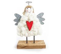 Christmas Angel Ornament Standing Wood cute Decoration Shabby Chic
