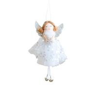 Christmas Angel Pendant - Doll Ornament with Jingle Bells, Elegant Holiday Decor, Compact Lightweight Design, Festive Winter Accent | Angel Ornament for Indoor Tree Family Celebration Home Door Party