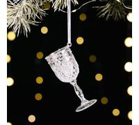 Christmas Angel Pendant Transparent Acrylic for Tree and Wreath Decoration Featuring Bell Design for Festive Home Accents (wine glasses)