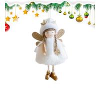 Christmas Angel Plush Doll Pendant - Angel Hangable Ornament, Christmass Decorations Party New Year | Hat Antlers Wings Angels, Girl Pendant Suitable for Christmas Trees Doors Window for Home, Office