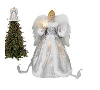 Christmas Angel Tree Topper | 11.8x10.2 In Exquisite Christmas Tree Fairy Topper | Angel Tree Topper Decoration With LED Lights | Light Up Christmas Tree Angel Topper Ornament For Home Partys