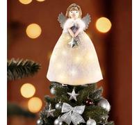 Christmas Angel Tree Topper, Light Up Angel Topper Fairy Treetop Pendant Christmas Tree Decorations Xmas Treetop Decorations for Xmas Tree Home Table Decor