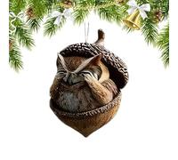 Christmas Animal Acorn Ornaments 2D Acrylic Christmas Tree Decor
