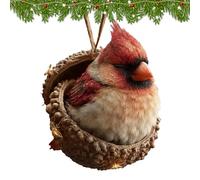 Christmas Animal Ornament - 2D Acrylic Holiday Decoration Festive Hanging Pendant | Seasonal Forest Creatures Collection Home Entrance Door Wall Coat Garden