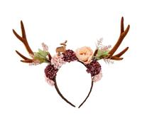 Christmas Antler Hairband Party Reindeers Flower Hairhoop Music Festival ElkHorns Headband Stage Shows Headwear
