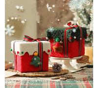 Christmas apple packaging box, high-end thick velvet gift box, empty box