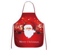Christmas Aprons for Women Men, Santa Cartoon Kitchen Aprons, Red Merry Christmas Cooking Apron, Professional Chef Apron for Xmas Home Kitchen Dinner Cooking Baking BBQ
