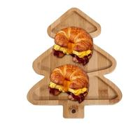 Christmas Architecture Board - Christmas Plate | Wooden Christmas Duties | Appetizer Board for Food Bread Sushi Fruit Dinner Kitchen Table Party | Wooden Plates Christmas Tree