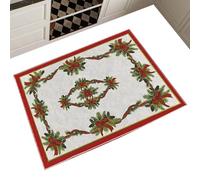 Christmas Area Rug, Area Rug Christmas Floor Carpet, Snowflake Home Textile Winter Scene Props for Study Family Gathering Dorm Apartment Bedroom