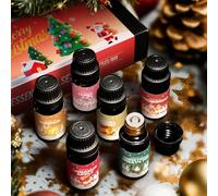Christmas Aromatherapy Oils - 6 Piece Holiday Scent Collection, Fragrance Oil Blends, Seasonal Home Scent | Body Massage Winter Living Room Bathroom Meditation Spa Yoga Practice