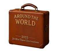 Christmas Around the World, Acrylic Decorations 2D - 24 Days Advent Decorations with Travel Destinations - For Christmas Tree Keyring Adults Children Party