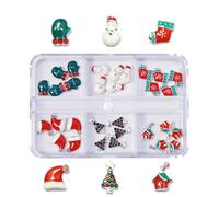 Christmas Art Alloy Rhinestones Supplies Christmas Series Mixed Art Decor For Nails Ornaments