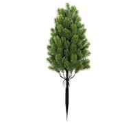 Christmas Artificial Pine Cedar Tree with Ground Spikes for Outdoors | UV-Resistant Faux Greenery, Realistic Fake Cedar Topiary Plants for Front Door Porch Planters