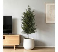 Christmas Artificial Topiary Tree With Ground Stake Outdoor Patio | Artificial Topiary Conifer Tree With Ground Stake, Evergreen Potted Outdoor Decor, Garden Patio Porch Christmas Decoration