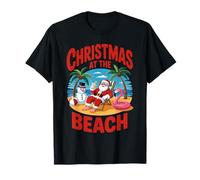 Christmas At The Beach Santa Tropical Holiday Fun T-Shirt