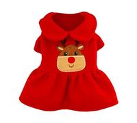 Christmas Autumn Winter Warm Pet Christmas Festival Couple Dress Outfits for Small Medium Large Dogs and Cats Holiday Celebration Apparel (A, M)