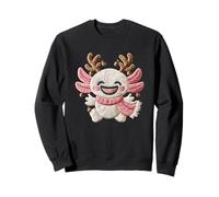Christmas Axolotl Reindeer Kawaii Winter Cheer Sweatshirt