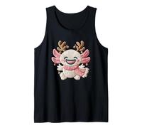 Christmas Axolotl Reindeer Kawaii Winter Cheer Tank Top