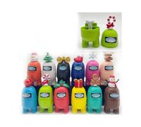 (Christmas B) 12pcs Christmas Among Us Action Figure Crewmate Impostor Game Car Desktop Decor